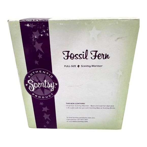 Scentsy Fossil Fern Forest Woodland Cabin Decor Full-Size Warmer NEW In Box - Picture 5 of 8